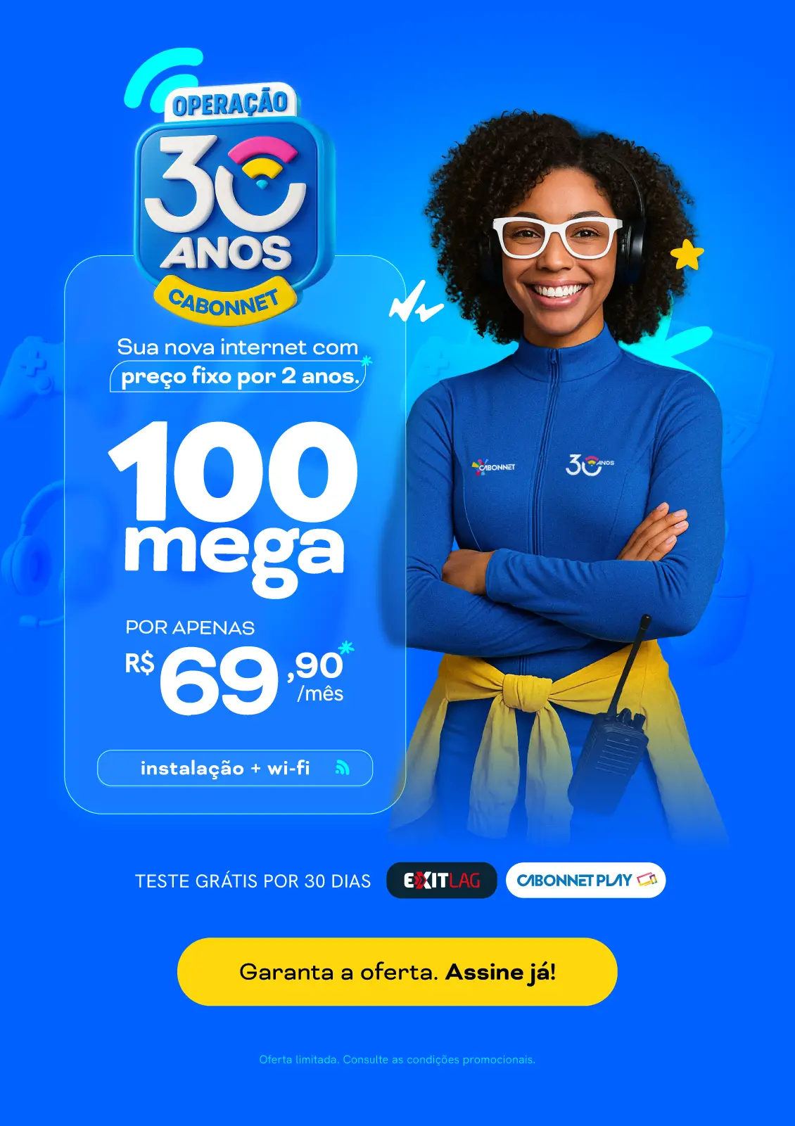 OFERTA 30 ANOS - 100 MEGA MOBILE
