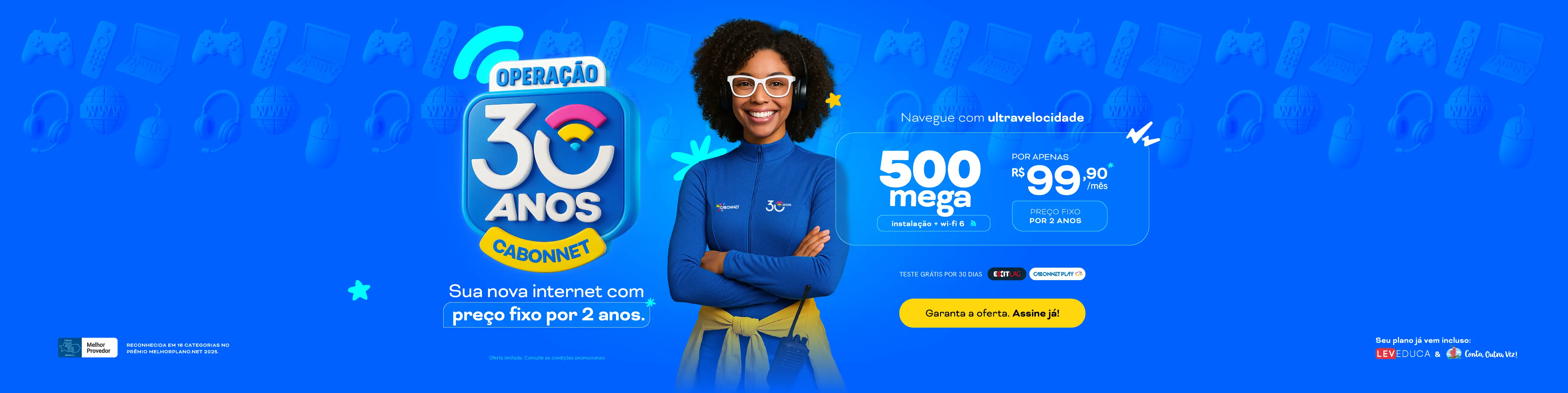 OFERTA 30 ANOS - 500 MEGA DESKTOP