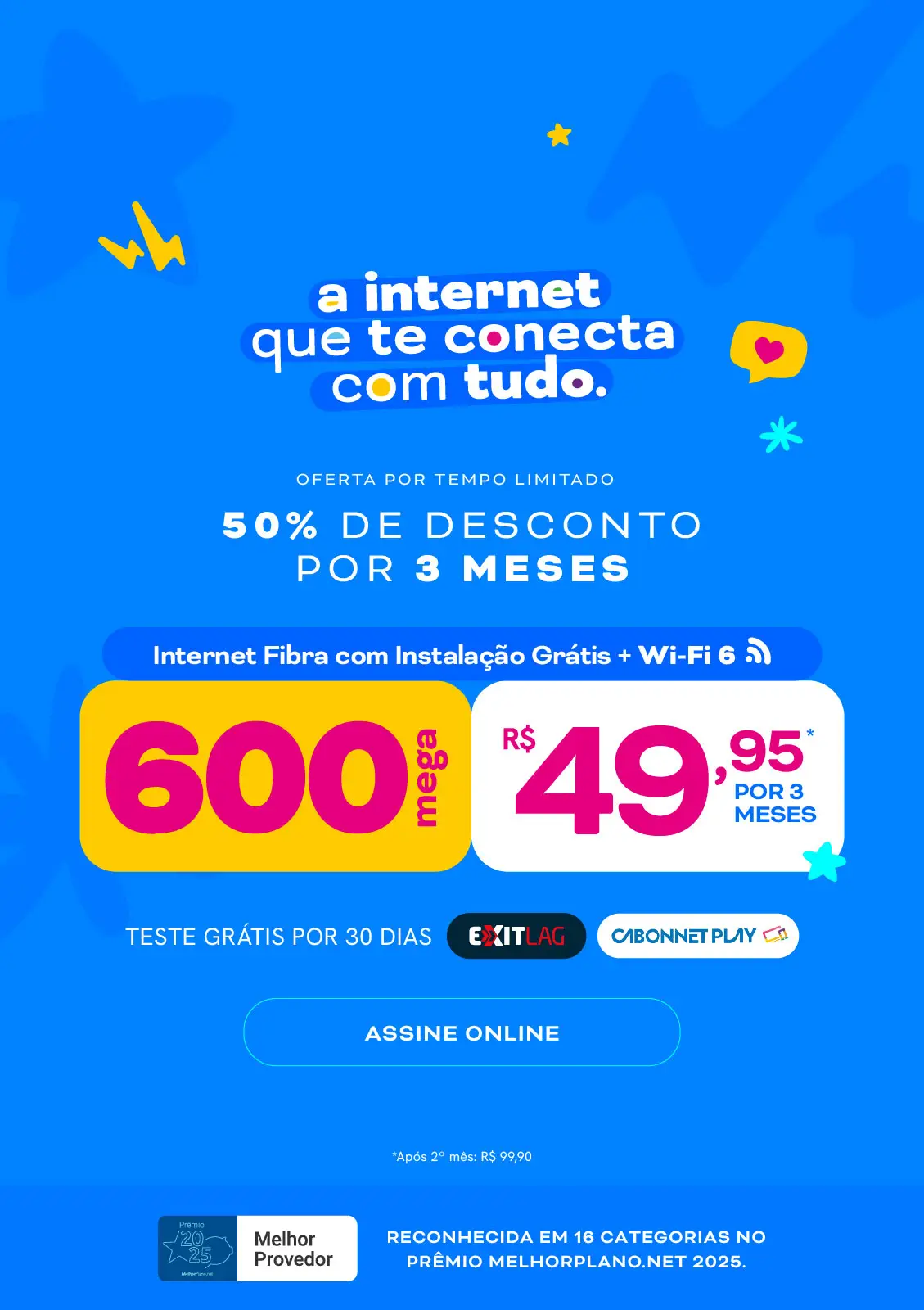 OFERTA - 600 MEGA MOBILE 3 MESES