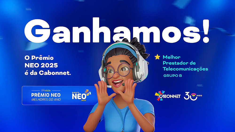 Cabonnet é premiada nacionalmente como Melhor Prestador de Telecomunicações no Prêmio NEO 2025